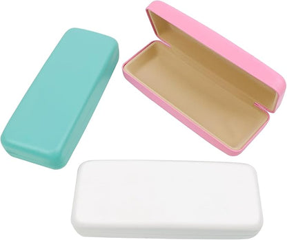 HSYMQ 3PCS Glasses Case, Eyeglasses Case Hard Shell, Reading Hard Glasses Cases for Women Men