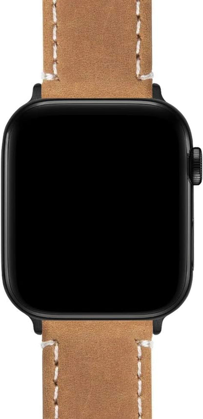 BARTON WATCH BANDS - Top Grain Leather Watch Bands Compatible with Apple Watch Models - 1, 2, 3, 4, 5, 6, 7, 8, 9, 10, SE, Ultra & Ultra 2