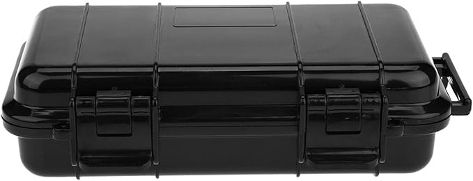 SIXRUN Outdoor Shockproof Sealed Storage Case, Model B, Black, ABS Material, Waterproof, 7.5x4.7x2.0 Inch