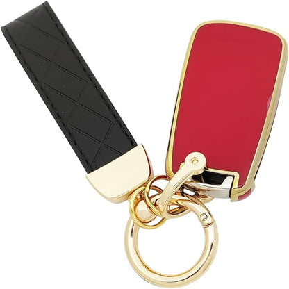 TPU Protective Key Fob Cover Case fit for Chevy Equinox Cruze Malibu Camaro Trax Impala Sonic Buick Lacrosse Regal Verano Trunk for GMC Keyless Entry Key Fob (Red)