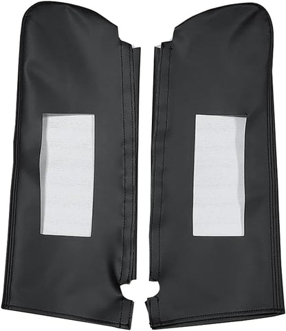 Car Sun Visor Cover Pair Fit for Chevy Tahoe Suburban Yukon 1995-1999, Microfiber Leather, Black