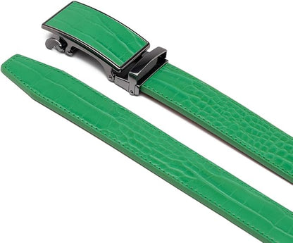 Fabio Valenti Mens Belt,Ratchet Belt Dress with 1 3/8" Genuine Leather with Easier Adjustable Buckle, Trim to Fit