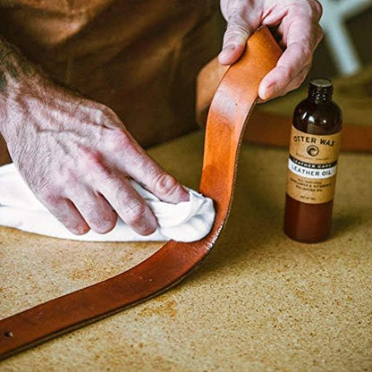 Otter Wax Leather Cleaner & Conditioner | All-Natural Conditioning Oil for Boots, Furniture Auto Seats Jackets Shoes & Bags
