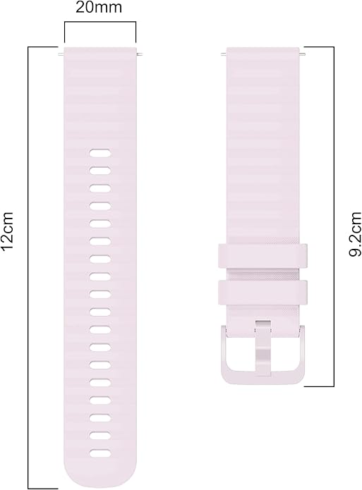 FanTEK Compatible with 18mm 20mm 22mm Watch Bands Quick Release Replacement Wristband, Silicone Sport Bands for Men Women