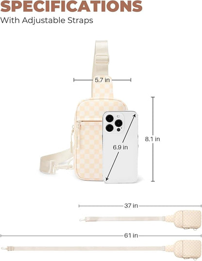 CHOLISS Small Sling Bag for Women and Men, Crossbody Bags Trendy Fanny Packs Chest Bag with Extended Strap