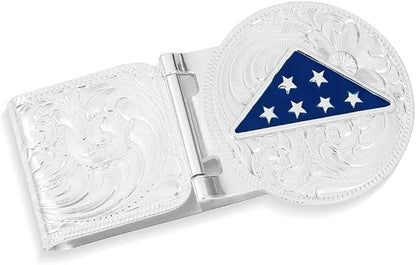 Montana Silversmiths Made in the USA Western Lifestyle Money Clip (Folds of Honor Remembrance)