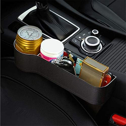 XUKEY Car Seat Gap Filler Organizer Multifunctional Car Side Seat Gap Filler Console Side Storage Box Holders for Sunglasses, Phone, Keys Car Accessories (2 Pack)