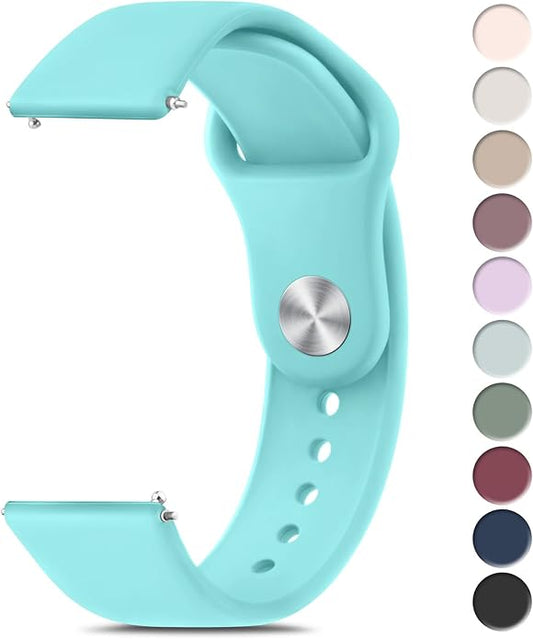 Meliya 22mm Watch Bands Quick Release Replacement Wristband, Soft Silicone Sport Replacement Straps for Men Women