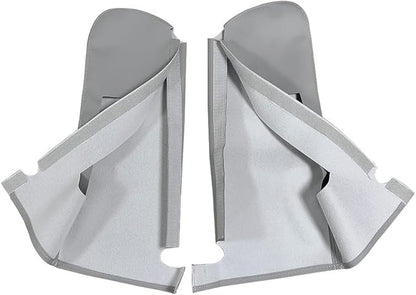 Car Sun Visor Cover Pair Fit for Chevy Tahoe Suburban Yukon 1995-1999, Microfiber Leather, Gray
