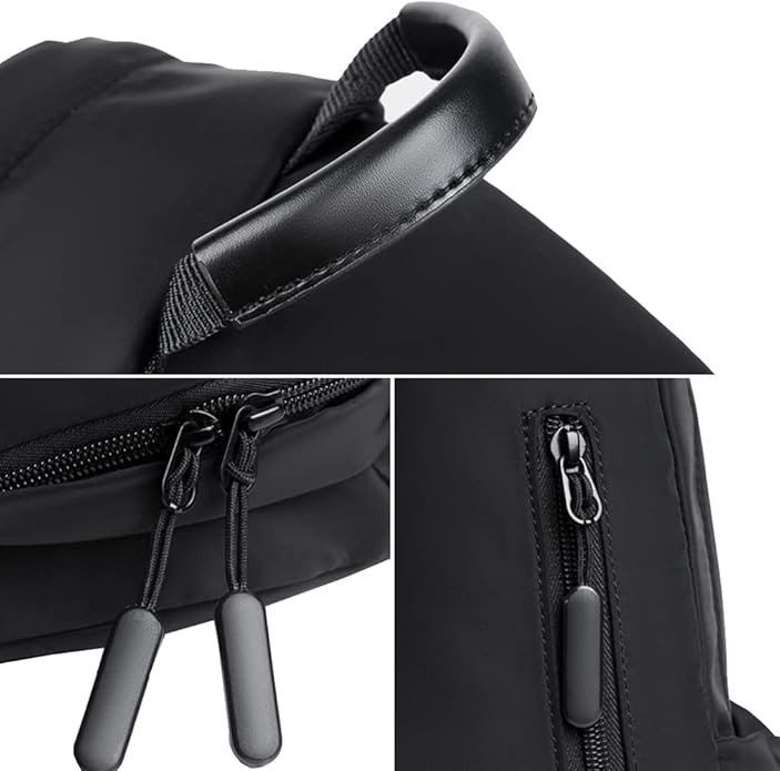 Hebetag Leather Sling Bag Crossbody Backpack for Men Women Travel Outdoor Camping