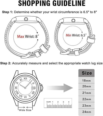 Ritche Christmas Gift Quick Release Leather Watch Bands Genuine Watch Straps for Men Women Top Grain Leather Watch Strap, White Elephant Gifts, Stocking Stuffers for Men, Father's Day gifts