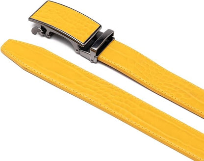 Fabio Valenti Mens Belt,Ratchet Belt Dress with 1 3/8" Genuine Leather with Easier Adjustable Buckle, Trim to Fit
