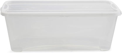 Life Story 6 Liter Shoe, Accessory, and Closet Plastic Storage Box Multi-Purpose Lidded Stacking Tote Containers, Clear (160 Pack)
