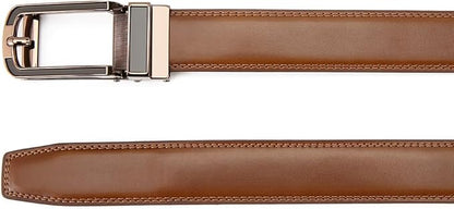 Men's Belt, Leather Ratchet Belt For Men's Dress 3.0cm,1 1/8" Size Adjusted Automatic Buckle