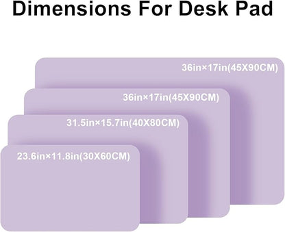 PU Leather Desk Pad Protector Gaming Mouse Pad Non Slip Desk Mat for Keyboard and Mouse Waterproof Desk Writing Pad for Office and Home Desk Accessories(Purple, 47.2 * 17.7)
