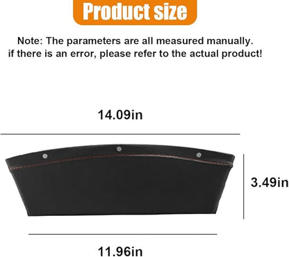 Car Seat Gap Filler Organizer, L-Capacity Leather Automotive Interior Storage Box, Universal Vehicle Side Seat Gap Filler Accessories for Keys, Phones, Glasses (Black)