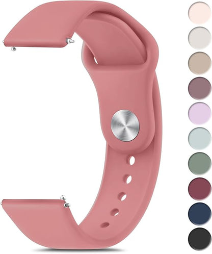 Meliya 22mm Watch Bands Quick Release Replacement Wristband, Soft Silicone Sport Replacement Straps for Men Women