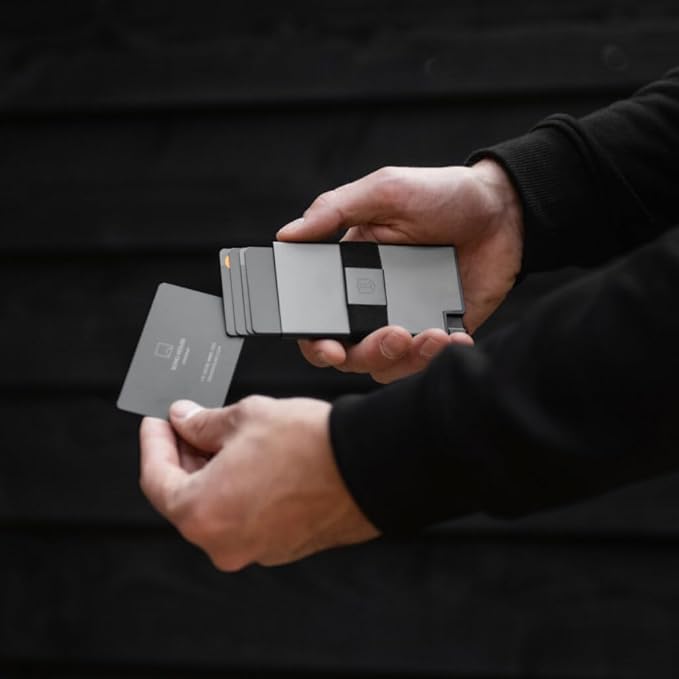 Ekster Aluminum Cardholder Wallet for Men | Metal Wallets with RFID Blocking Layer | Slim & Minimalist Aluminum Wallet with Push Button for Quick Card Access