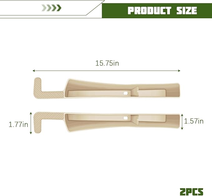 2PCS Car Seat Gap Filler Organizer, Seat Side Gap Organizer for Phone Keys Cards, Multifunctional Automotive Interior Storage Accessories, Universal for SUV Truck Sedan (Beige)