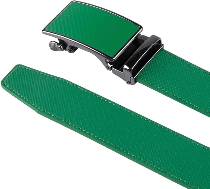 Fabio Valenti Mens Belt,Ratchet Belt Dress with 1 3/8" Genuine Leather with Easier Adjustable Buckle, Trim to Fit