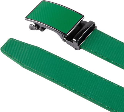 Fabio Valenti Mens Belt,Ratchet Belt Dress with 1 3/8" Genuine Leather with Easier Adjustable Buckle, Trim to Fit