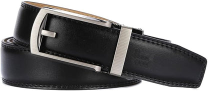 Tonywell Mens Leather Ratchet Belts with Click Buckle Perfect Fit Dress Belt 30mm Wide