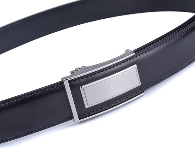 Men’s Belt Beltox Ratchet Dress Leather Buckle Belt Black Brown Blue 1 3/8” Gift Box