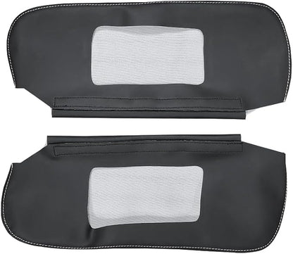 Black Car Sun Visor Cover, Left & Right Side Sun Visor Skin Pair Fits for Chevy Camaro 1993-2002, for Firebird 1993-2002 (Skin Only)