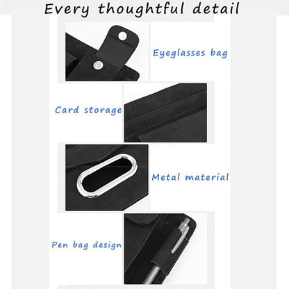 Car Sun Visor Organizer for Lexus LC 2017–2025 2026 Z100,Multi-Pocket Auto Visor Storage Pouch with Tissue Holder,Eyeglass Case,Card Slots & Pen Holder,Sun Visor Organizer