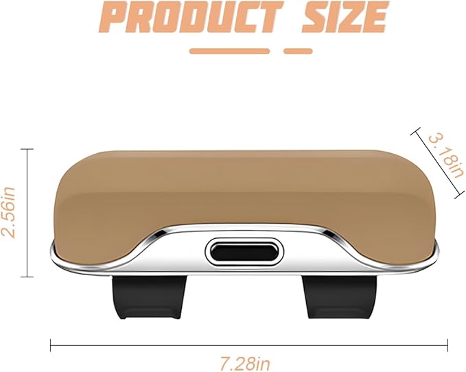 zipelo Sunglasses Holder for Car Sun Visor, Protective Automotive Eyeglasses Storage Case Hanger, Soft Vehicle Interior Glasses Organizer Box Accessories, Universal for SUV Sedan Truck (Beige)