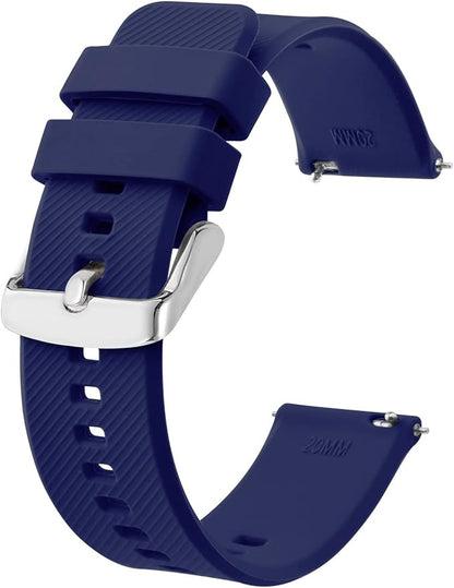 BISONSTRAP Watch Strap 18mm 19mm 20mm 21mm 22mm, Quick Release Silicone Watch Bands for Men Women