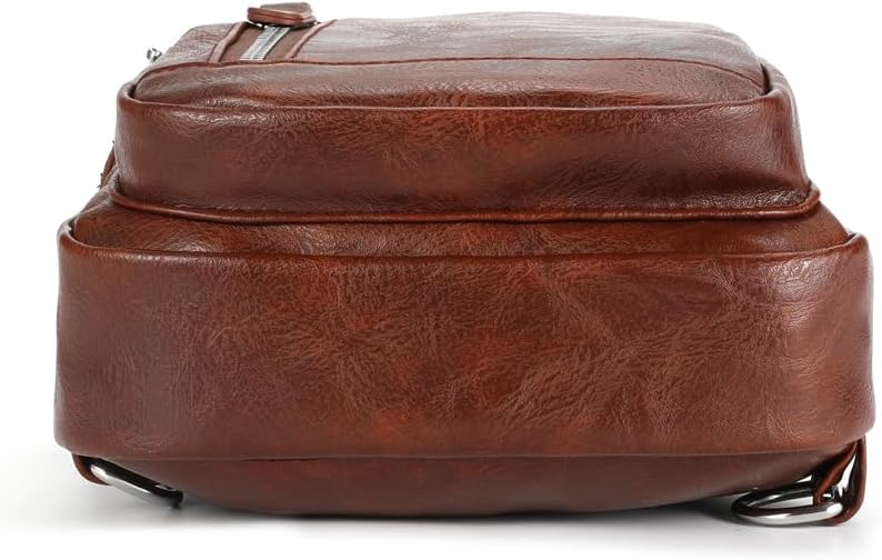 Crossbody Bags for Men Leather Sling Bags Mens Chest Bag Backpack Travel Hiking Fishing Outdoor Sports