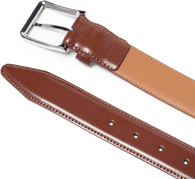 Fabio Valenti Genuine Leather Dress Belts For Men - Mens Belt For Suits, Jeans, Uniform With Single Prong Buckle