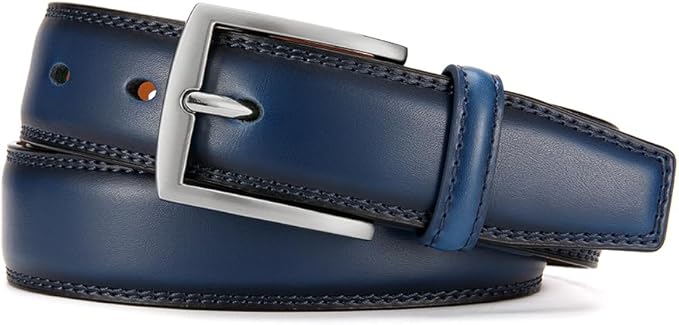 DOOPAI Mens Dress Belt - Genuine Leather Dress Belts For Men,Casual Suit Jeans Belt-Single Prong Buckle black belt