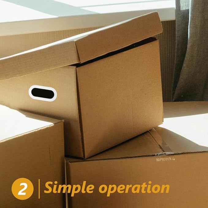 MAGICLULU 10pcs Multi-Purpose Heavy Duty Carry Handles for Moving Boxes Transparent Adhesive Strap Holder for Cardboard Cartons Ergonomic Design for Comfortable Lifting and Storage