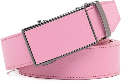 Fabio Valenti Mens Belt,Ratchet Belt Dress with 1 3/8" Genuine Leather with Easier Adjustable Buckle, Trim to Fit