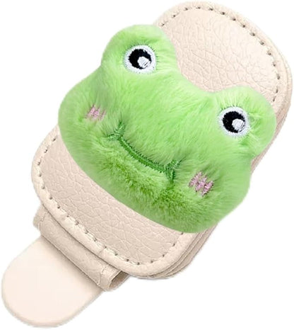Frog Sunglasses Holder for Car Visor,Magnetic Leather Sunglass Holder,Ticket Card Clip Sunglasses Mount,Cars Visor Accessories Gadgets Frogs Car Decor,Frog Gifts for Women,Men,Mom