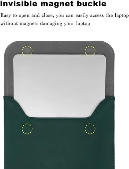 MOSISO Laptop Case 13.3 inch, 13-13.3 inch Laptop Sleeve Compatible with MacBook Neo 13 A18 Pro A3404 /Air 13/Pro 13/Pro 14 M5 M4 M3 M2 M1, Faux Suede Leather Case with Small Bag, Peacock Green