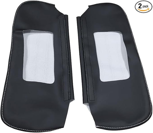 Black Car Sun Visor Cover, Left & Right Side Sun Visor Skin Pair Fits for Chevy Camaro 1993-2002, for Firebird 1993-2002 (Skin Only)