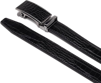 Fabio Valenti Mens Belt,Ratchet Belt Dress with 1 3/8" Genuine Leather with Easier Adjustable Buckle, Trim to Fit