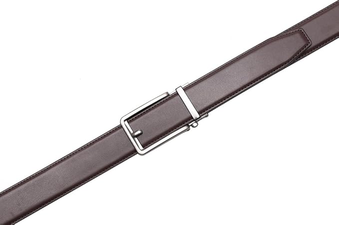 Fabio Valenti Mens Belt,Ratchet Belt Dress with 1 3/8" Genuine Leather with Easier Adjustable Buckle, Trim to Fit