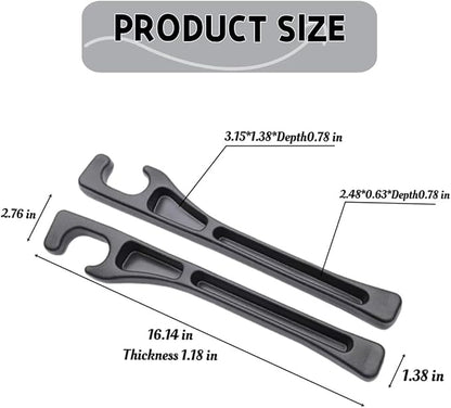 Car Seat Gap Filler Organizer - No Drop Seat Guard, Side Gap Filler for Car, SUV, and Trucks, 2 Pack, Black - Prevents Items from Falling, Extra Storage Space, Easy to Install, Durable & Eco-Friendly