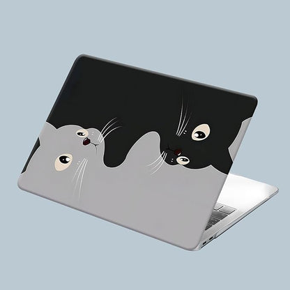 KEROM Compatible for MacBook Pro 13 Inch Case 2025 2024 2023 2022-2016 M2 M1 A2338 A2289 A2251 A2159 A1989 A1706 A1708, Cute Aesthetic Protective Plastic Hard Shell & Keyboard Cover, Two Cats