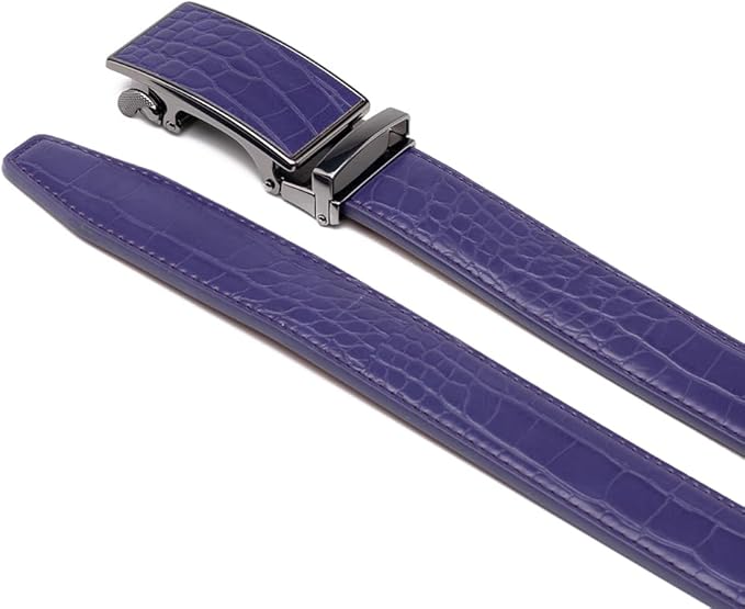 Fabio Valenti Mens Belt,Ratchet Belt Dress with 1 3/8" Genuine Leather with Easier Adjustable Buckle, Trim to Fit