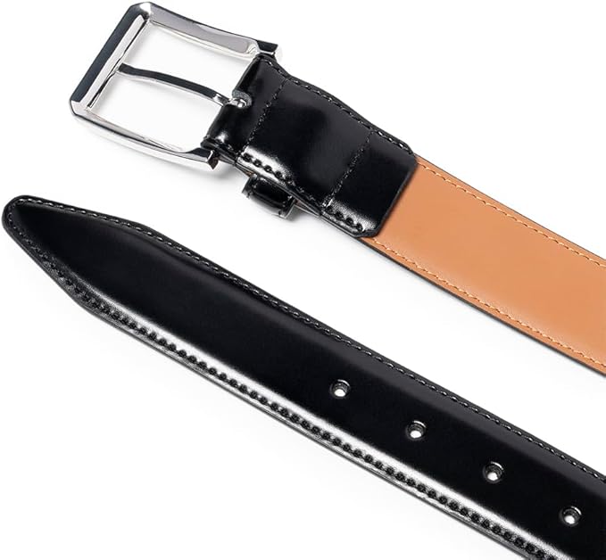 Fabio Valenti Genuine Leather Dress Belts For Men - Mens Belt For Suits, Jeans, Uniform With Single Prong Buckle