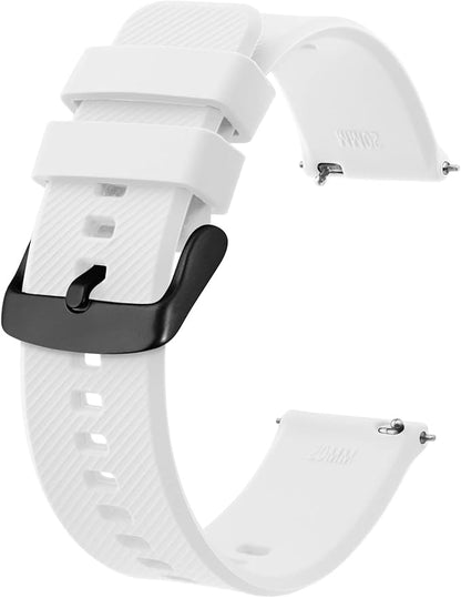 BISONSTRAP Watch Strap 18mm 19mm 20mm 21mm 22mm, Quick Release Silicone Watch Bands for Men Women