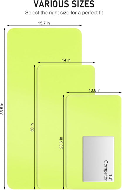 Desk Pad, 35.5" x 17" PU Leather Non-Slip Desk Mat Large Mouse Pad for Desktop, Waterproof Laptop Computer Writing Mat for Office, Home, Work, Gaming, Kiwi Green