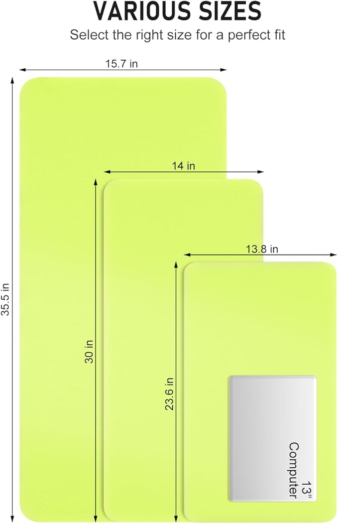Desk Pad, 30" x 14" PU Leather Non-Slip Desk Mat Large Mouse Pad for Desktop, Waterproof Laptop Computer Writing Mat for Office, Home, Work, Gaming, Kiwi Green