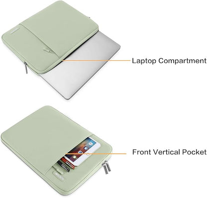 MOSISO Laptop Case 13 inch, Laptop Sleeve Compatible with MacBook Neo/Air/Pro 13 inch with A18/M5/M4/M3/M2/M1 Chip 2026-2016, Polyester Vertical Computer Sleeve Bag with Pocket, Sage Green