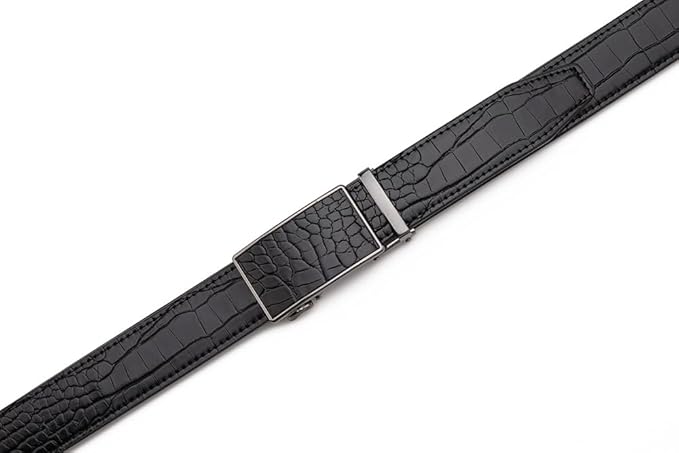 Fabio Valenti Mens Belt,Ratchet Belt Dress with 1 3/8" Genuine Leather with Easier Adjustable Buckle, Trim to Fit